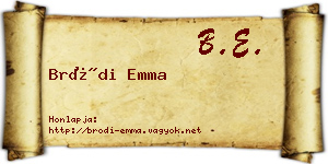 Bródi Emma névjegykártya