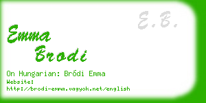emma brodi business card