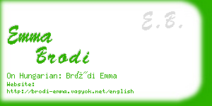 emma brodi business card